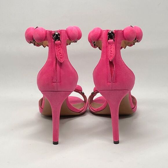 Alaia Bombe 90 Ankle-Strap Studded Suede Leather Sandals size 38.5 - Picture 9 of 16